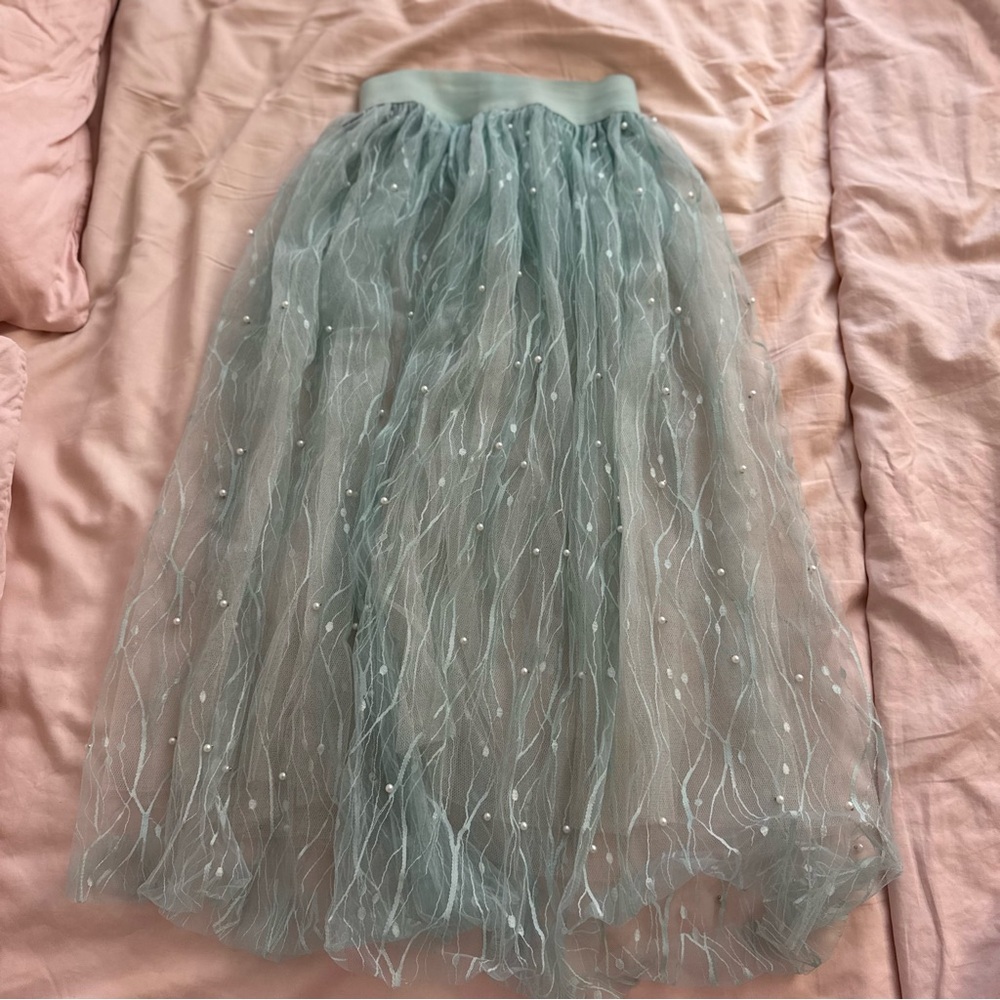 Green Tulle Skirt